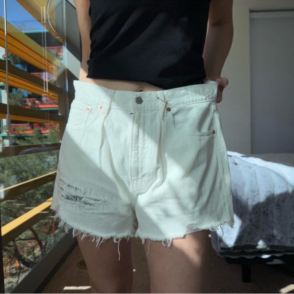 Denimist White Brooke Jean Shorts